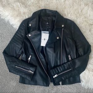 NWT 7 For All Mankind Faux Leather Jacket
